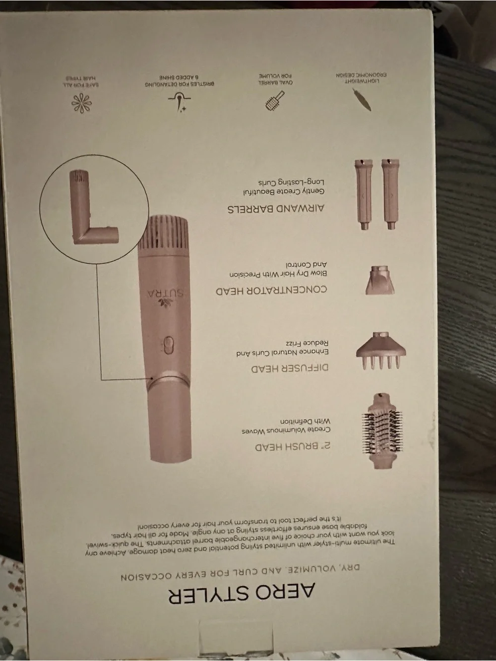 Sutra Aero Styler - Pink Dry, Volumize & Curl For‎ Every Occasion NIB